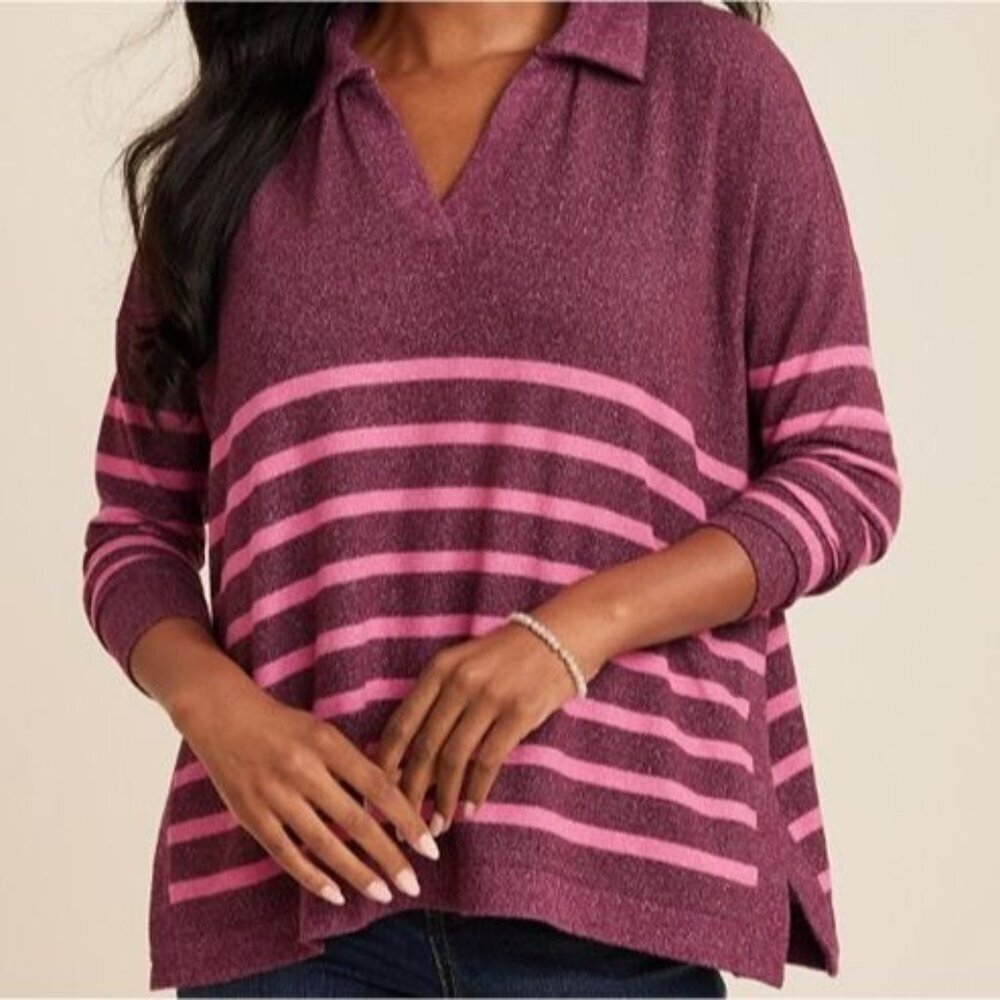 Maurices Collared Fairview Striped Top